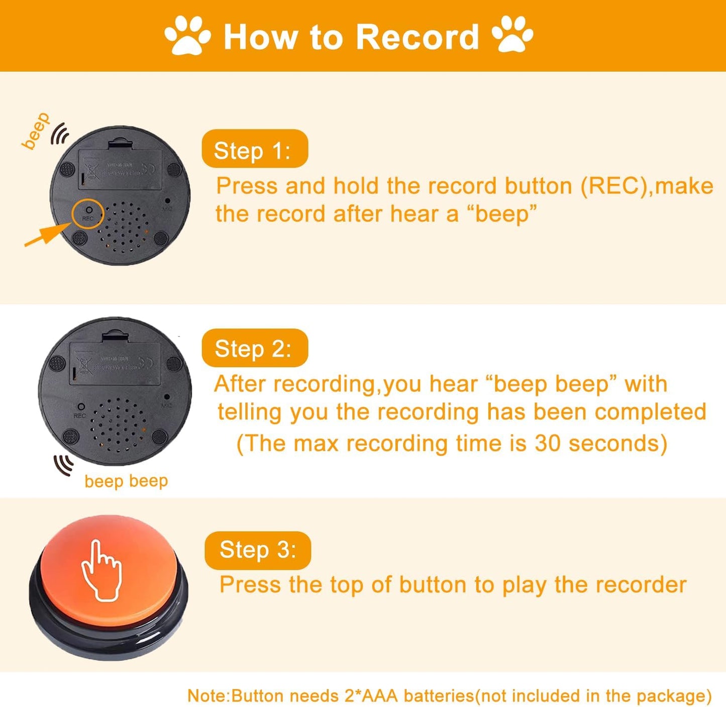 INTERACTIVE DOG PERSONALIZED SOUND BUTTONS